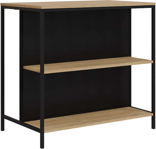 Detroit Table Bar Wooden with Metal Frame Sapphire Oak - Silky Black 100x60x95cm