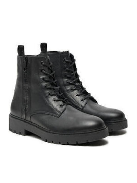 Schwarz Herrenstiefel mit Reißverschluss