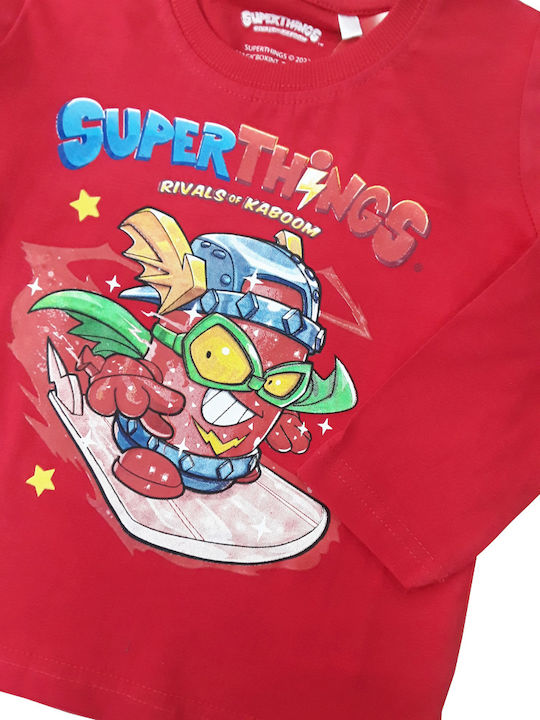 Bluză pentru copii Cu mânecă lungă Red Superchestii