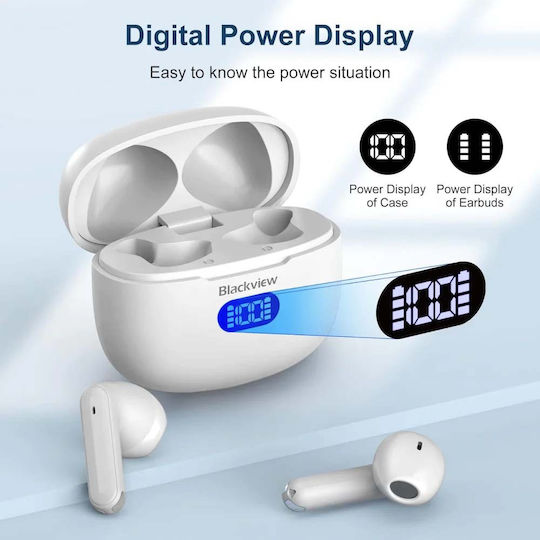 BlackView AirBuds 7 Bluetooth Handsfree Earphones with Sweat Resistance and Charging Case White