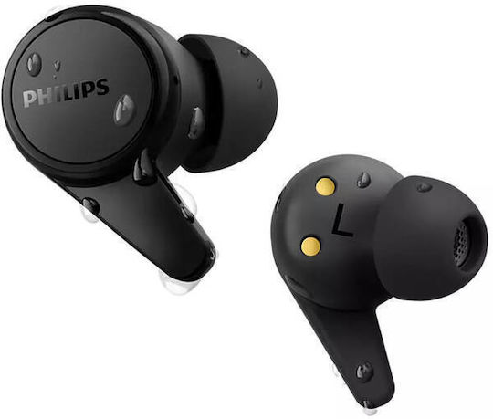 Philips TAT1207 In-Ear Bluetooth-Freisprecheinrichtung Kopfhörer mit Schweißresistenz und Ladeetui Schwarz