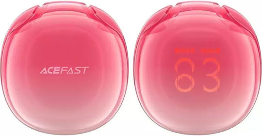 Acefast T9 Crystal (Air) In-Ear Bluetooth-Freisprecheinrichtung Kopfhörer mit Ladeetui Pomelo Red