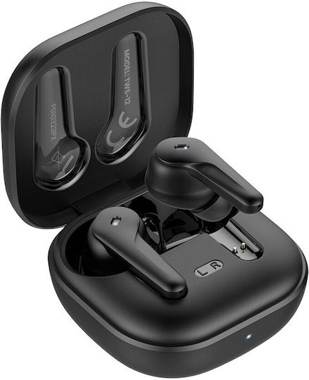 Savio Tws-12 In-ear Bluetooth Handsfree Ακουστικά Μαύρα