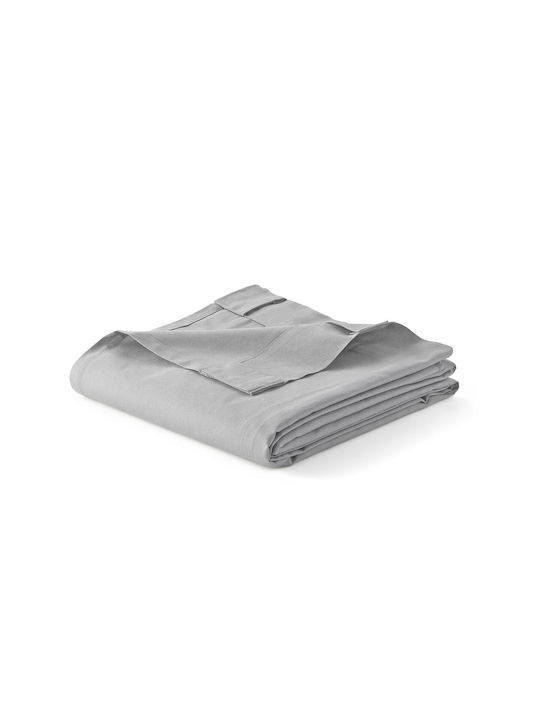 La Redoute Interieurs Κουρτίνα με Τούνελ Γκρι 135x350εκ.