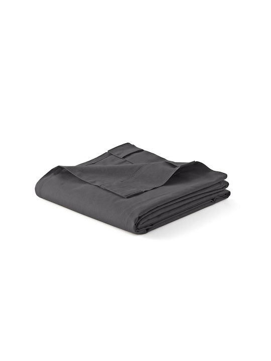 La Redoute Interieurs Κουρτίνα με Τούνελ Γκρι 135x350εκ.