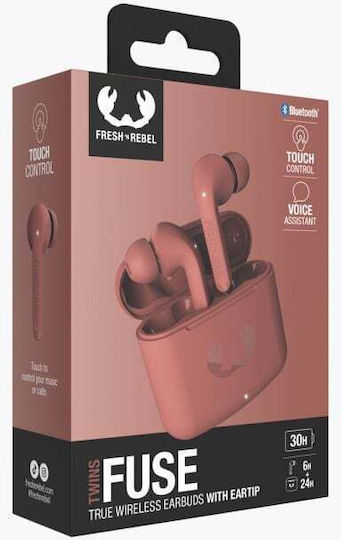 Fresh 'n Rebel Twins Fuse In-Ear Bluetooth-Freisprecheinrichtung Kopfhörer mit Ladeetui Safari Red