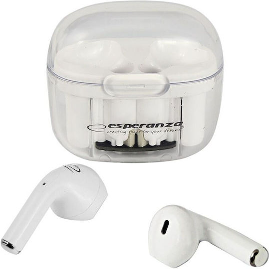Esperanza EH237W In ear Bluetooth хендсфри Слушалки с Кутийка за Зареждане Черен