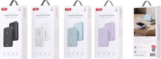 XO PR231 MagSafe Power Bank 10000mAh 15W με Θύρα USB-C Quick Charge 2.0 Μαύρο