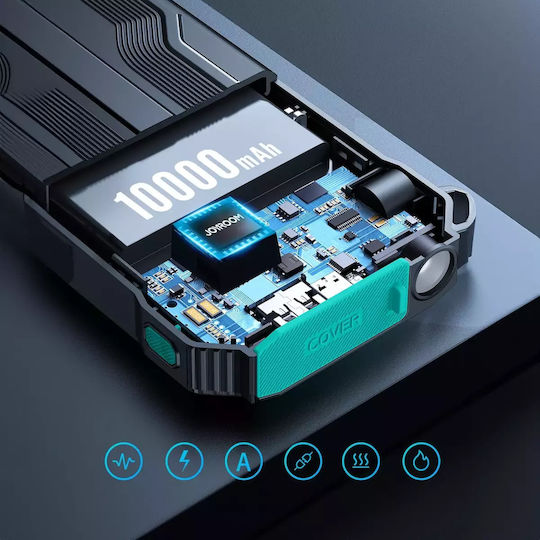 Joyroom JR-L016 Power Bank 10000mAh με Θύρα USB-A και Θύρα USB-C Μαύρο