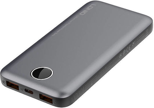 Ldnio PQ10 Power Bank 10000mAh 22.5W cu 2 Porturi USB-A Gri