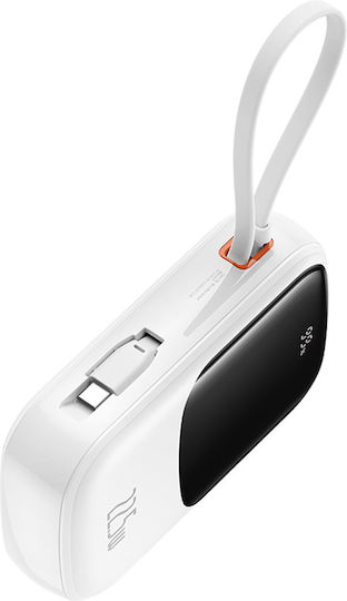 Baseus Qpow Pro+ Power Bank 20000mAh 22.5W με Θύρα USB-A και Θύρα USB-C Power Delivery / Quick Charge 3.0 Λευκό