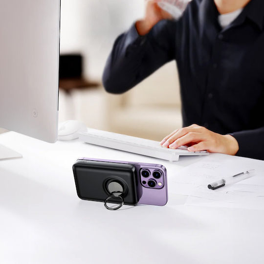Joyroom JR-W050 MagSafe Power Bank 10000mAh 20W cu Port USB-A și Port USB-C Alb