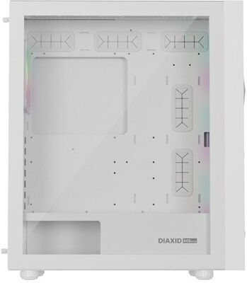 Natec Diaxid 605 Gaming Midi Tower Computer Case with Side Window and RGB Lighting White