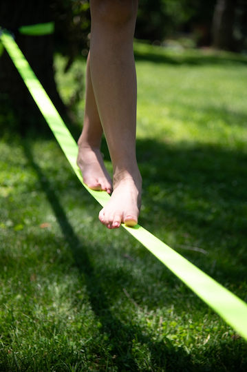 Slackline Walking On A Rope 15m