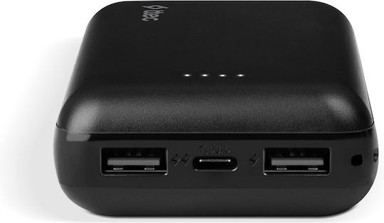 TTEC ReCharger Duo Power Bank 10000mAh 10.5W με 2 Θύρες USB-A και Θύρα USB-C Μαύρο