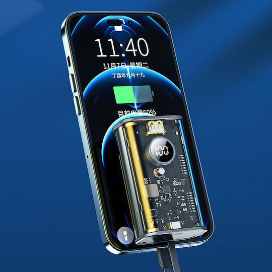 WK WP-345 Power Bank 10000mAh 20W с USB-A порт Power Delivery Жълт