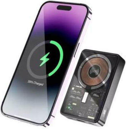 Devia Punk Style Power Bank 10000mAh 22.5W with USB-A Port and USB-C Port Power Delivery Black