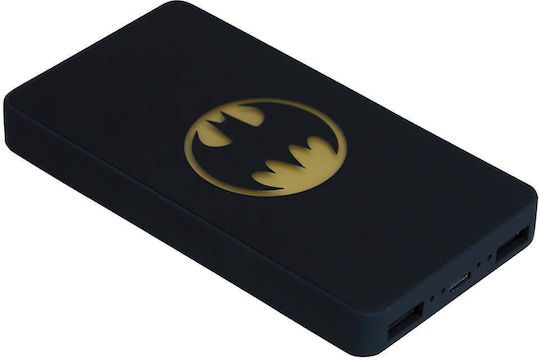 Lazerbuilt DC Batman Power Bank 6000mAh με 2 Θύρες USB-A Μαύρο