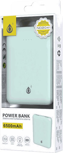Moveteck Iris Power Bank 6500mAh cu 2 Porturi USB-A Verde