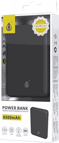 Moveteck Iris Power Bank 6500mAh cu 2 Porturi USB-A Negru