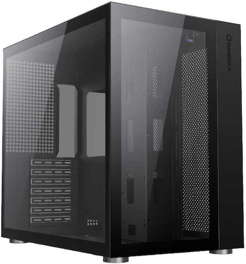 GameMax Infinity Gaming Midi Tower Κουτί Υπολογιστή με Πλαϊνό Παράθυρο Μαύρο