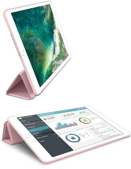 Smart Flip Cover Ροζ Χρυσή (iPad 2017/2018 9.7")