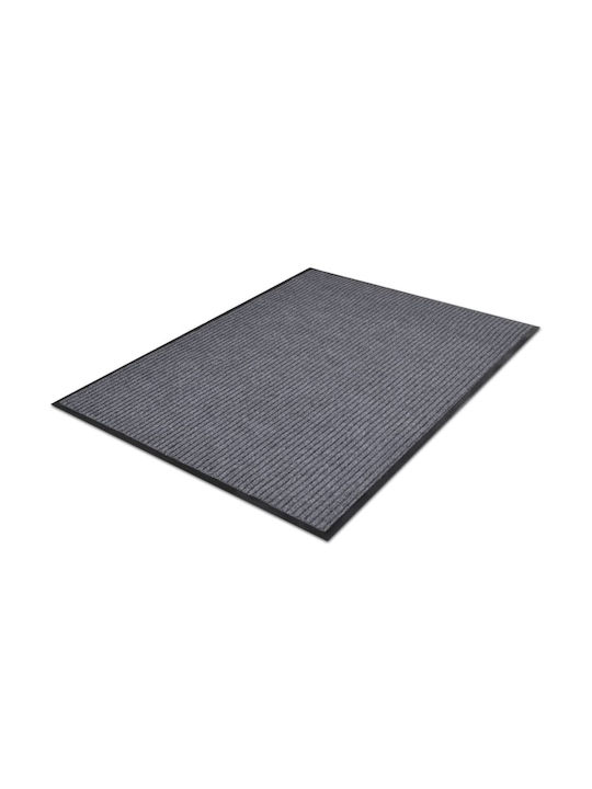 vidaXL Fußmatten Teppich mit rutschfester Unterlage Gray 60x90cm 2Stück