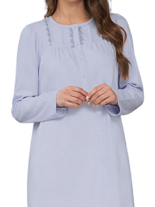 Linclalor Women's Nightgown Patilette 291966 Blue