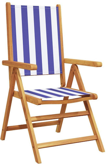 Garten- und Outdoor-Möbelsets Typsatz Speisesaal 7 Stück Blau-Weiß
