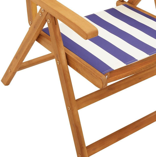 Garten- und Outdoor-Möbelsets Typsatz Speisesaal 7 Stück Blau-Weiß