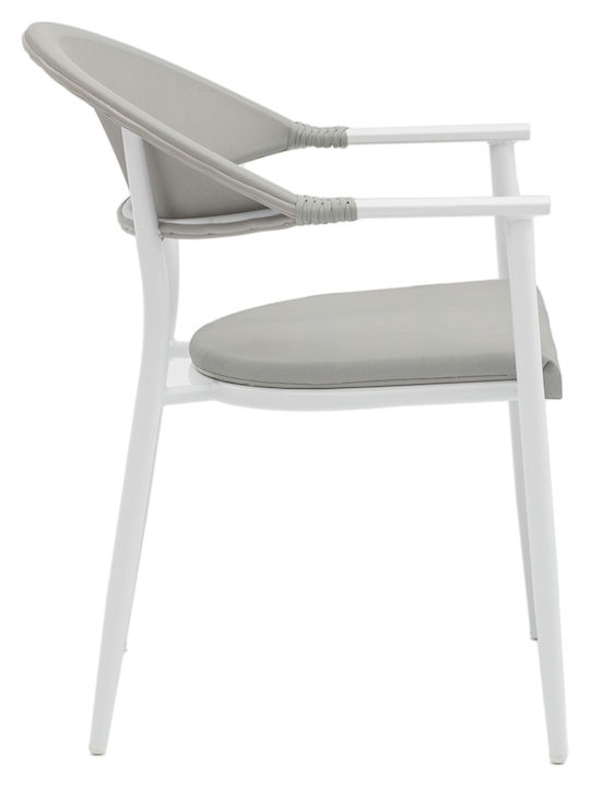 Dining Set for Small Outdoor Spaces Kliton - Pino 3 Pieces White