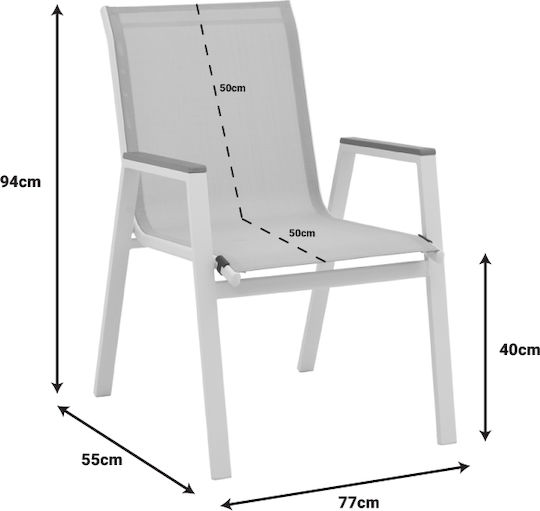 Klapptisch-Set für Kleine Außenbereiche Kliton - Azelie 3 Stück Weiß