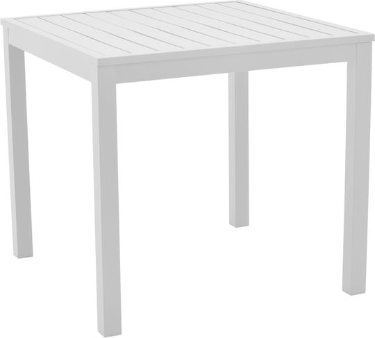 Pakketo Garten- und Outdoor-Möbelsets Typsatz Speisesaal 3 Stück Weiß