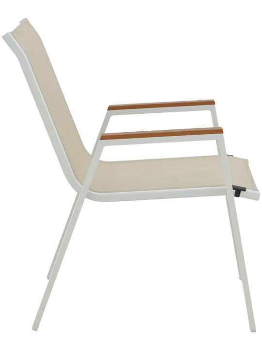 Kliton Azelie Dining Room Set for Small Outdoor Spaces 3 Pieces White