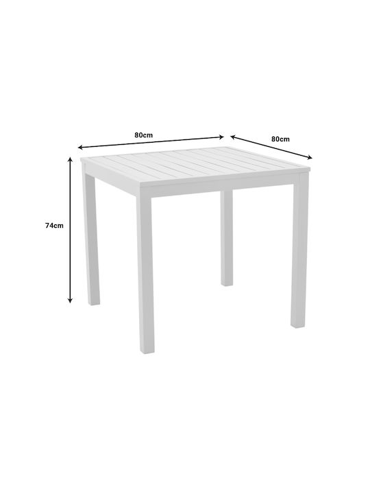 Kliton Norture Dining Room Set for Small Outdoor Spaces 3 Pieces White