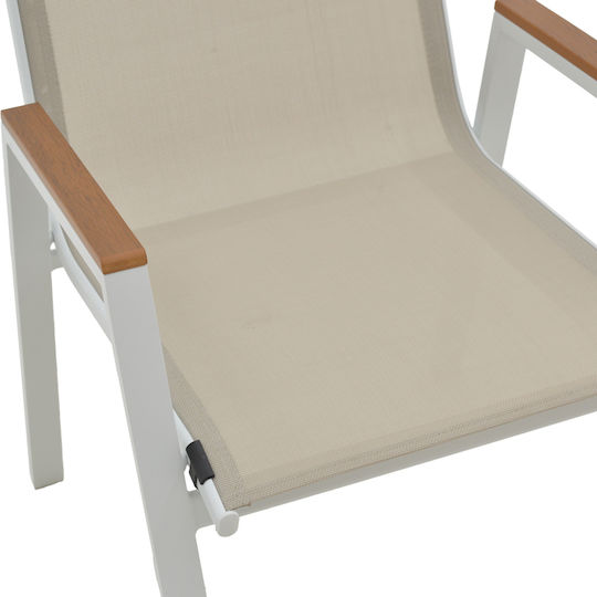 Klapptisch-Set für Kleine Außenbereiche Kliton - Azelie 3 Stück Weiß