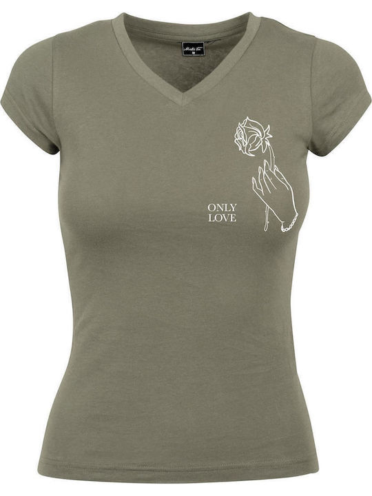 Damen T-Shirt Khaki