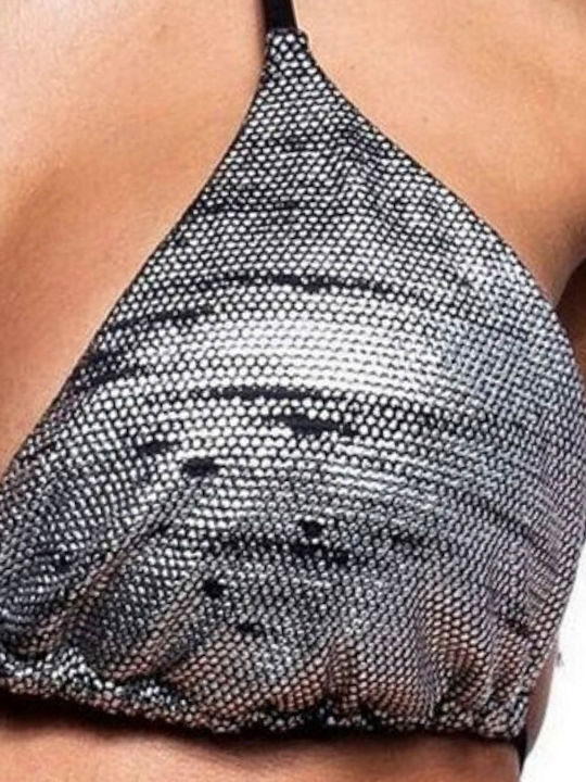 Bikini Triunghi Cu burete Argintiu