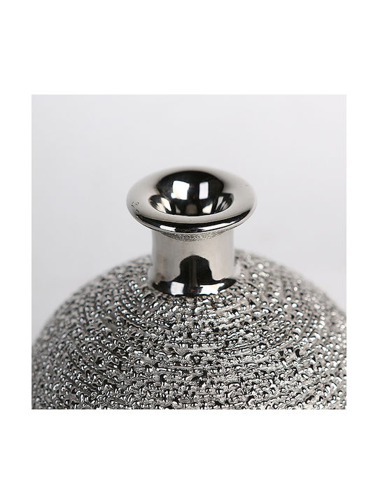 ArteLibre Decorative Vase Silver 9x9x15cm