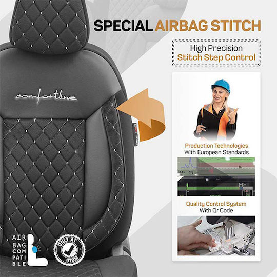 Auto Gs Front Mats Universal 2pcs Black