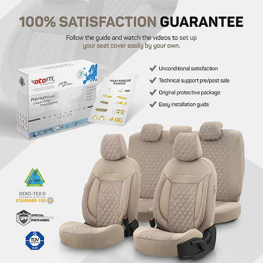 Auto Gs Μπροστινά Πατάκια Universal 2τμχ Μπεζ