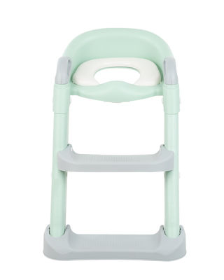 Kikka Boo Toddler Toilet Seat Soft-Padded with Handles & Stair Green