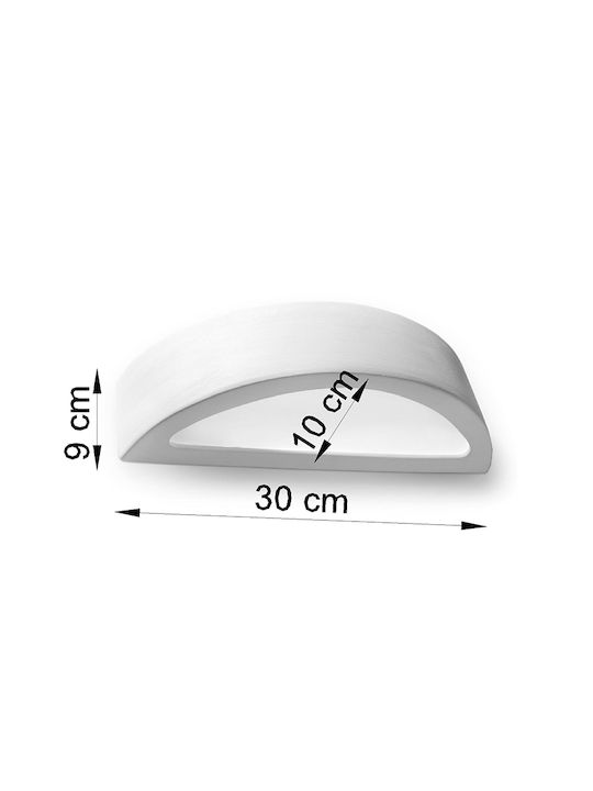 Sollux Atena Modern Lamp Wall with Socket E27 White 30cm