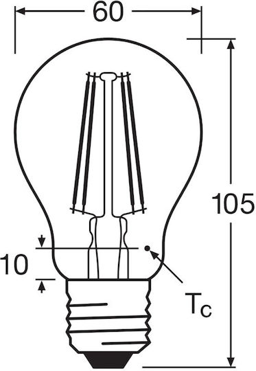 Ledvance LED Bulb 7.5W 105mm for Socket E27 Natural White 1055lm