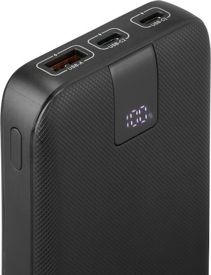 HAMA PD 20 Power Bank 20000mAh 20W με Θύρα USB-A και 2 Θύρες USB-C Γκρι