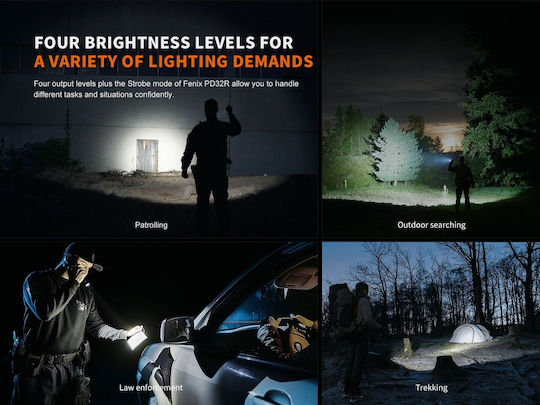 Fenix Rechargeable Headlamp LED IP68 with Maximum Brightness 1400lm