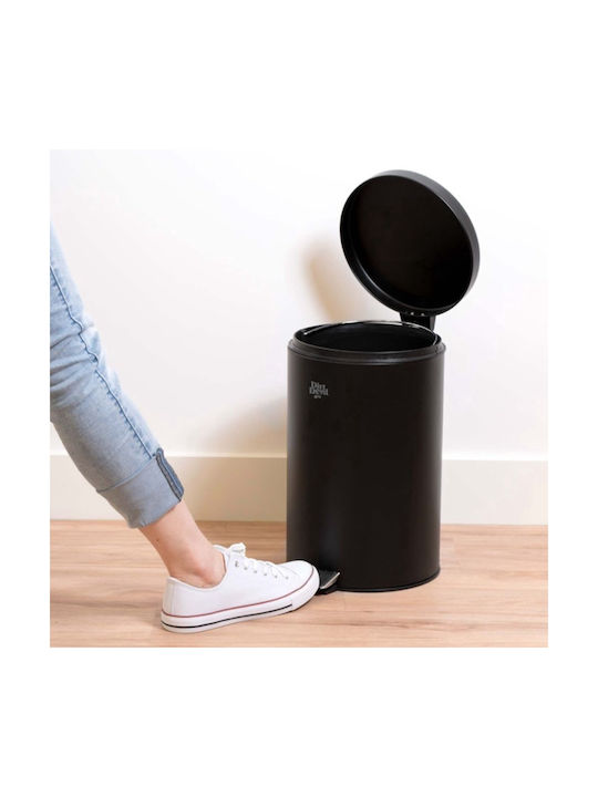 Dirt Devil Coș de Gunoi Plastic cu Pedală Negru 12l