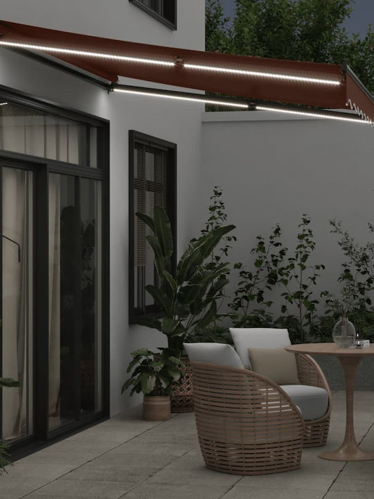 vidaXL Τέντα Βεράντας με Led & Αισθητήρα Ανέμου