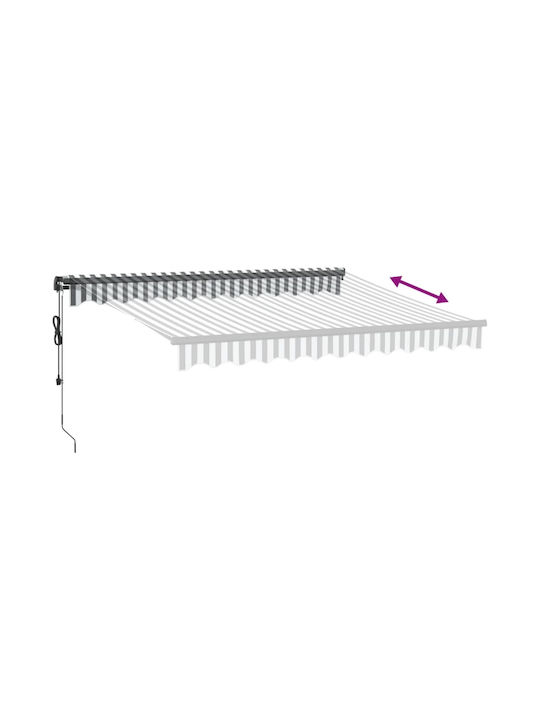 vidaXL Zelt Terrasse mit LEDs & Wind Sensor Gray 3x2.5m