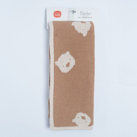 Cool Club Одеяло Детско легло Кафяв с Животно Brown Beige